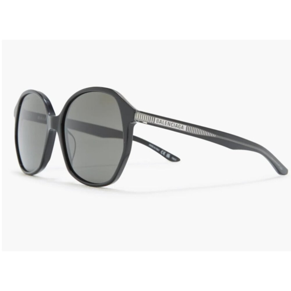 Balenciaga 58mm Round Sunglasses Black - Picture 2 of 7